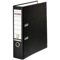 Classeur à levier Falken Large PP-Color A4 80 mm Noir 2 Anneaux Carton, PP (Polypropylène)