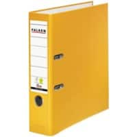 Classeur à levier Falken PP-Color A4 80 mm Jaune 2 anneaux Carton, PP (Polypropylène)