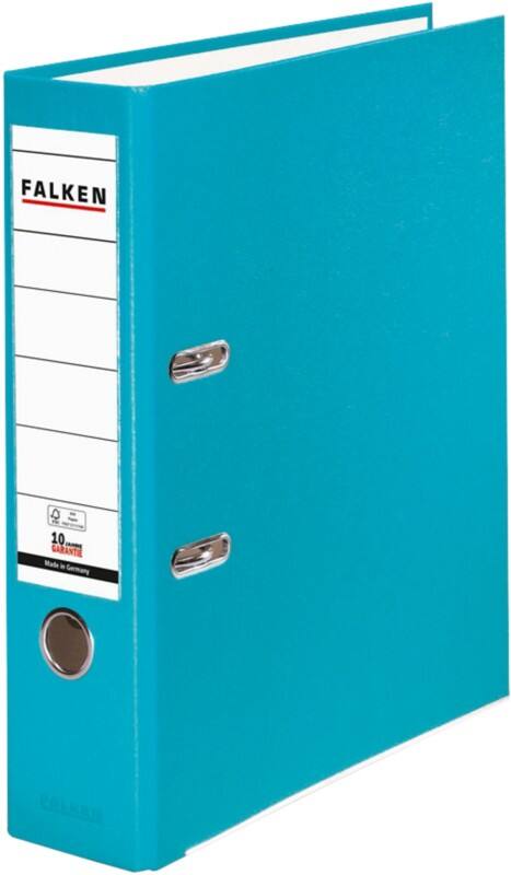 Classeur à levier Falken Large PP-Color A4 80 mm Turquoise 2 Anneaux Plastique