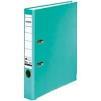 Classeur à levier Falken Recyclor A4 50 mm Turquoise 2 anneaux 11286366 Carton, PP (Polypropylène)