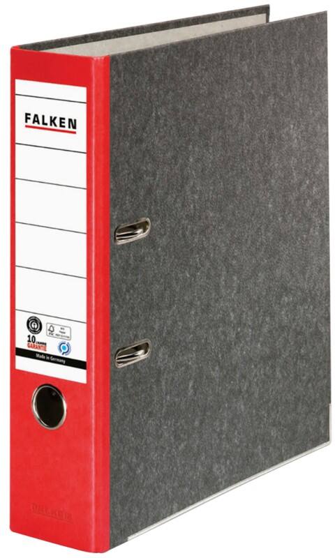 Falken Breed Classeur A4 80 mm Rood 2 Ringen 80024516 Karton Wolkenmarmer