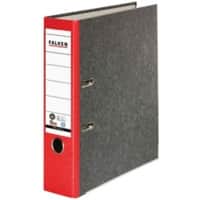 Classeur à levier Falken S80 80 mm Effet Marbre Carton 2 anneaux A4 Recyclé Rouge