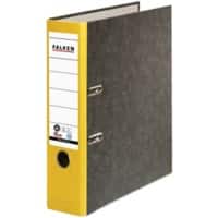 Classeur à levier Falken S80 80 mm Effet Marbre Carton 2 anneaux A4 Recyclé Jaune