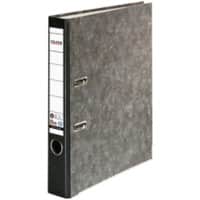 Falken klasseur A4 50 mm zwart 2 ringen 80022700003F karton wolkenmarmer