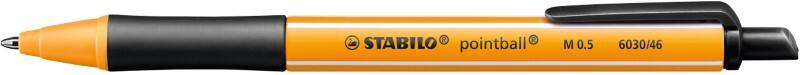 STABILO pointball inklapbaar Balpen Zwart 0.5 mm Medium Balpen Navulbaar Recycled