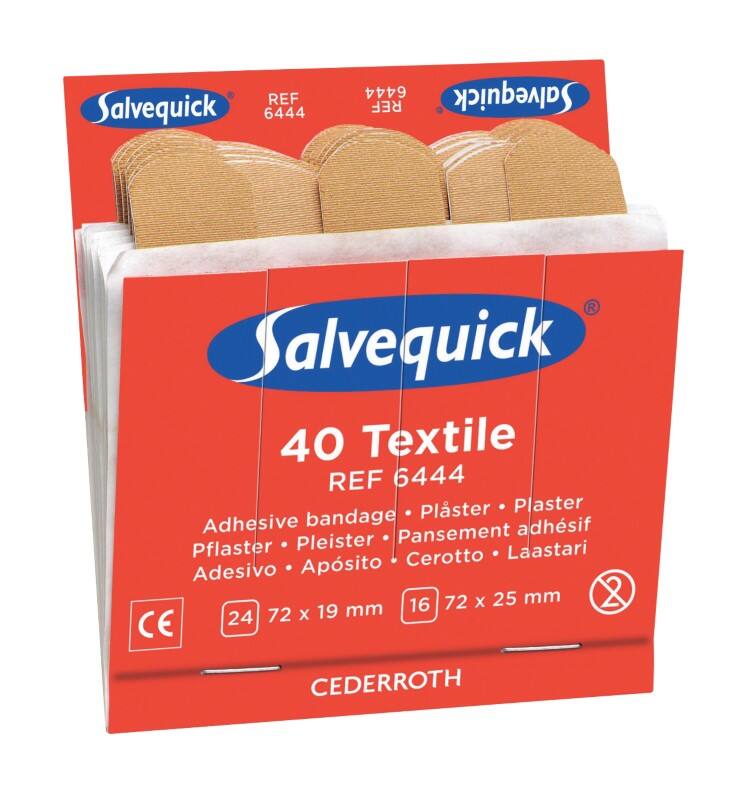 Pansement Salvequick Tissu 6444 6 Paquets de 40 Bandes