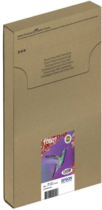 Cartouche jet d'encre Epson T0807 D'origine C13T08074510 Cyan, cyan clair, jaune, magenta, magenta clair, noir Multipack 6 Unités