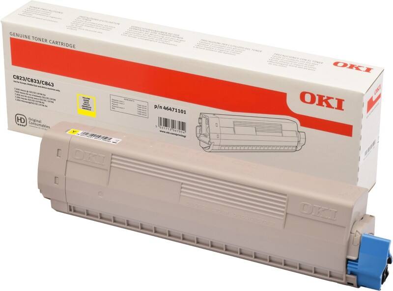 Toner 46471101 D'origine OKI Jaune