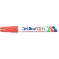 Marqueur permanent Artline 70 Pointe fine, ogive 1,5 mm Rouge Rechargeable Résistant à l'eau