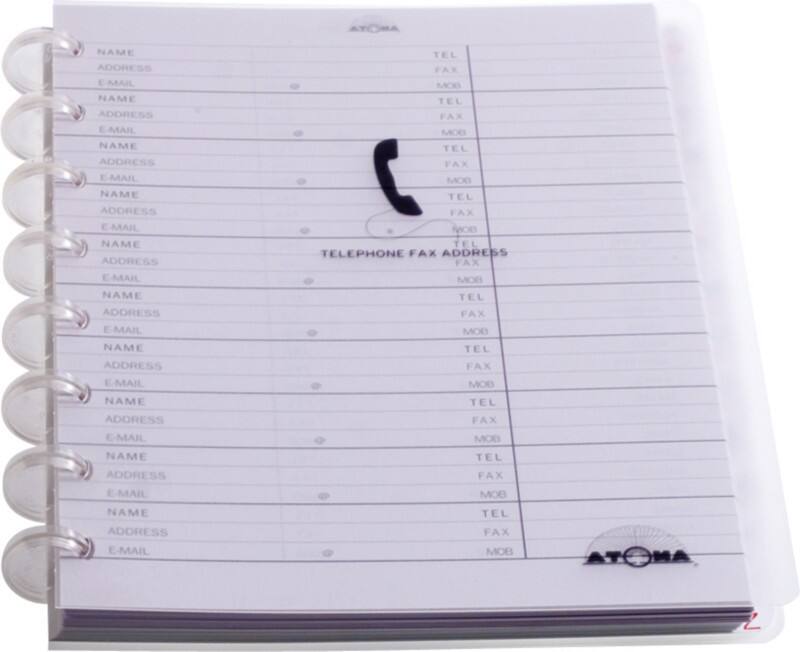 ATOMA A41656 Telefoonregister wit Gelijnd 8-gaats A5 22 vellen