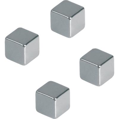 Franken Neodymium Vierkant Magneten Zilver 3 kg draagkracht 10 mm 4 Stuks