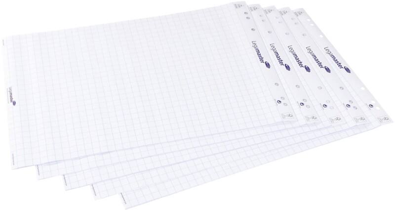 Legamaster Squared Flipchart Pad geperforeerd 980 x 650 mm 80 g/m2 20 Vellen verpakking van 5 stuks