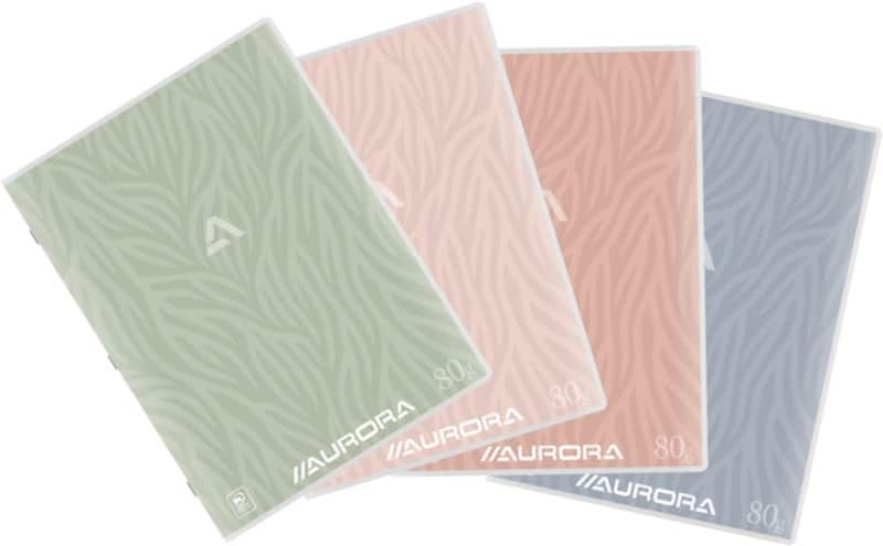 Cahier d’exercice AURORA PT18L A4+ Ligné Assortiment