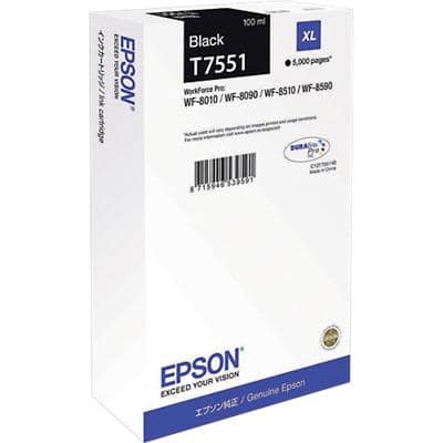 Epson T7551 Origineel Inktcartridge C13T755140 Zwart