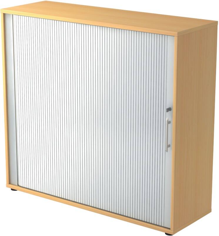 Hammerbacher Kast Gemelamineerde spaanplaat 2 Planken Afsluitbaar 1.200 x 400 x 1.100 mm Bruin, zilver