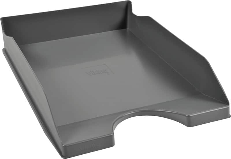 Corbeille à courrier Viking Polystyrène Gris foncé A4 25,5 x 34,8 x 6,5 cm