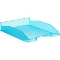 Corbeille à courrier Office Depot Polystyrène Bleu Transparent A4 25,5 x 34,8 x 6,5 cm