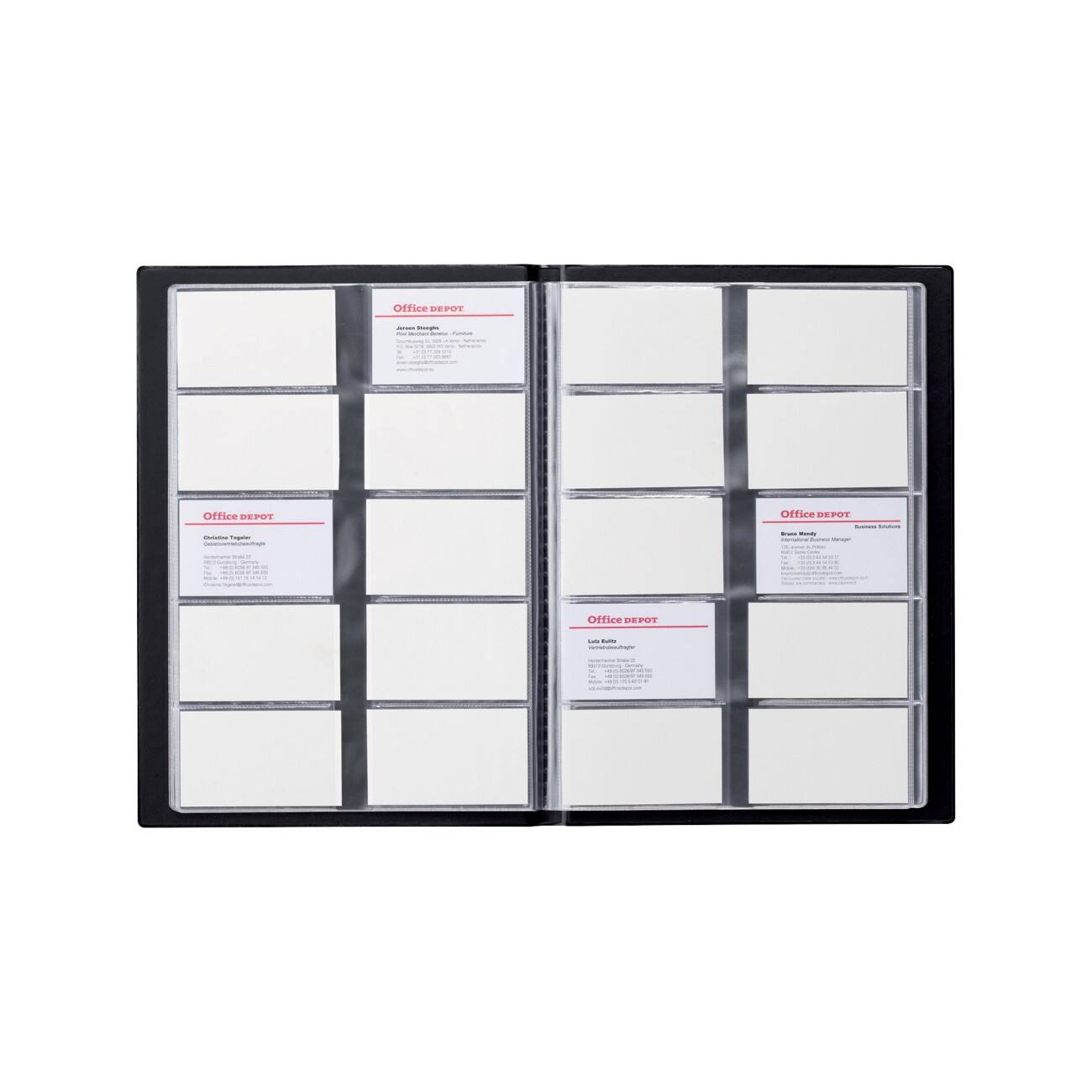 Album pour cartes de visite Office Depot Noir 400 cartes 23 x 0,3 x 31 cm