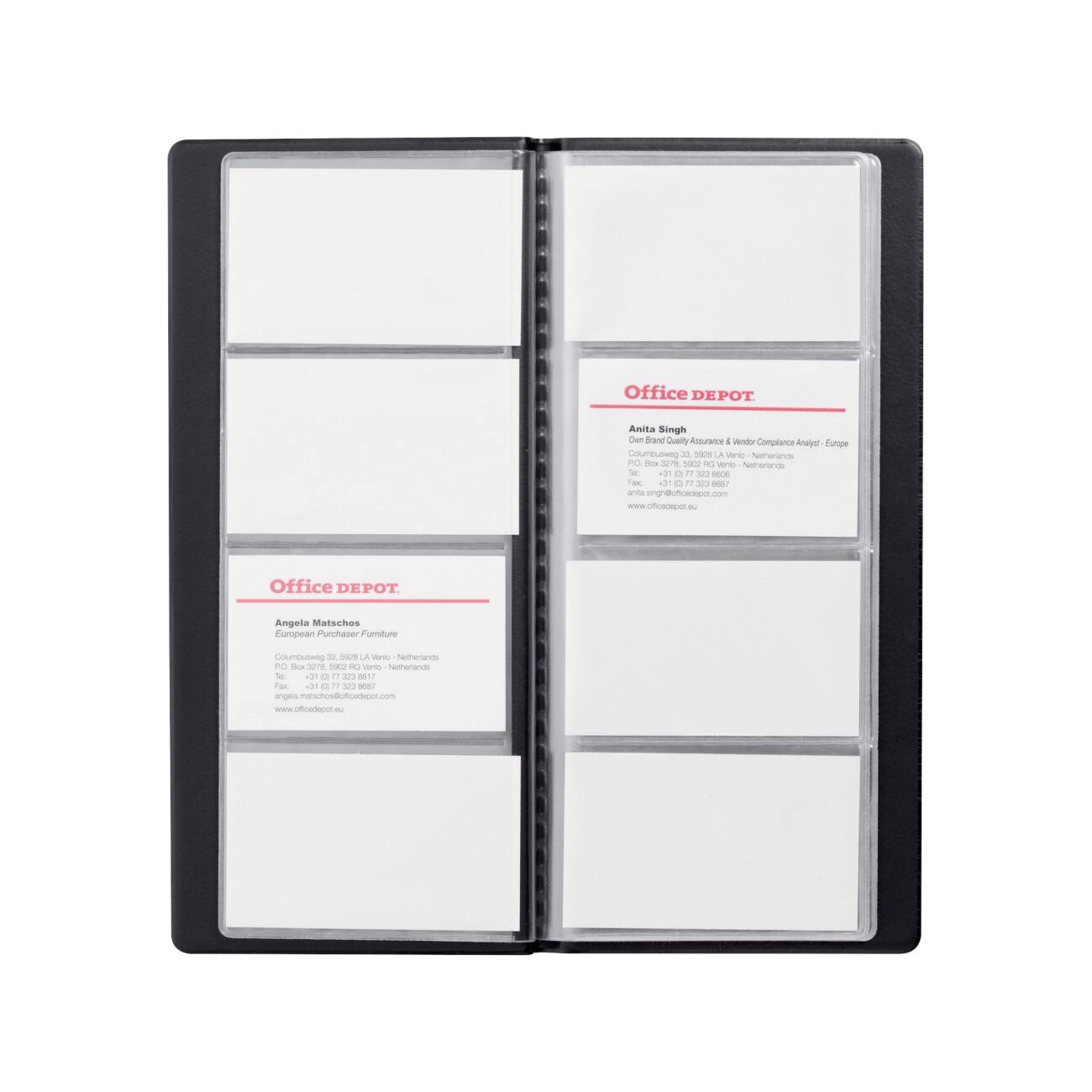 Album pour cartes de visite Office Depot Noir 96 cartes 11,5 x 0,3 x 25,5 cm