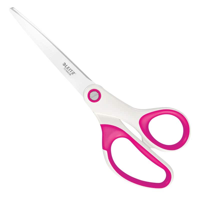 Ciseaux Leitz WOW 5319 revêtement titane acier inoxydable rose, blanc 205 mm