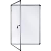 Vitrine d'affichage verrouillable Bi-Office Enclore Indoor Magnétique 4 x A4 Verrouillable 50 (L) x 67,4 (H) cm Blanc
