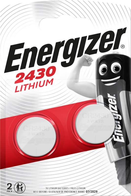 Energizer Knoopcelbatterij Lithium CR2430 240 mAh Lithium (Li) 3 V 2 Stuks