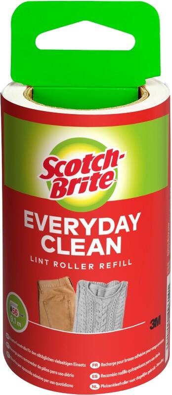 Scotch-Brite Navulling Kledingroller 7 x 9 cm Zwart, wit 56 Vellen