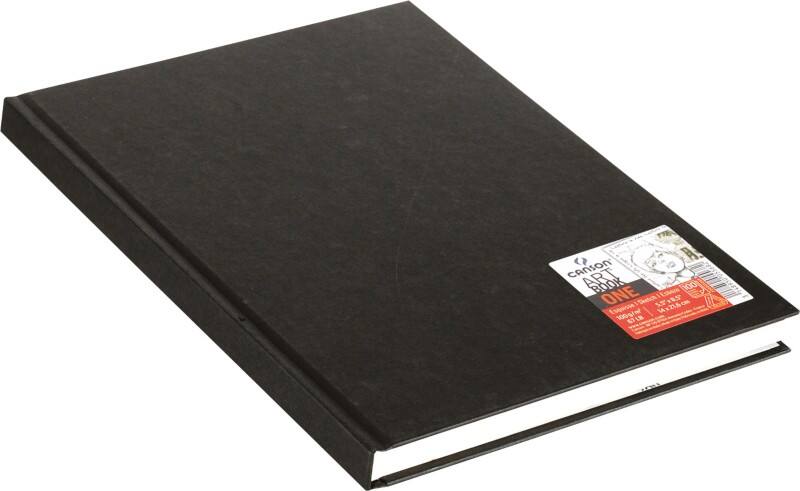Cahier à croquis Canson A5 Couverture en carton Noir Réglure unie 100 feuilles