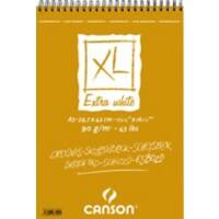 Cahier Canson A3 Page blanche Reliure en spirale Papier Blanc Perforé 240 Pages