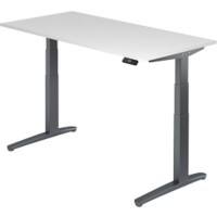 Bureau assis-debout Hammerbacher XBHM Blanc, gris 1600 x 800 x 720 mm