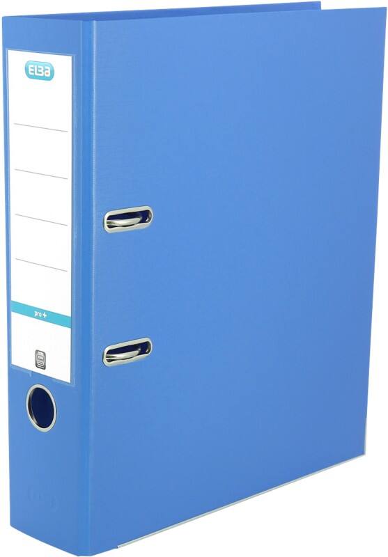 Classeur à levier ELBA Large Smart Pro+ A4 80 mm Bleu clair 2 Anneaux Plastique