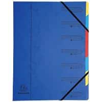 Trieur Exacompta 54072E A4 Bleu Carte 24,5 x 32 cm