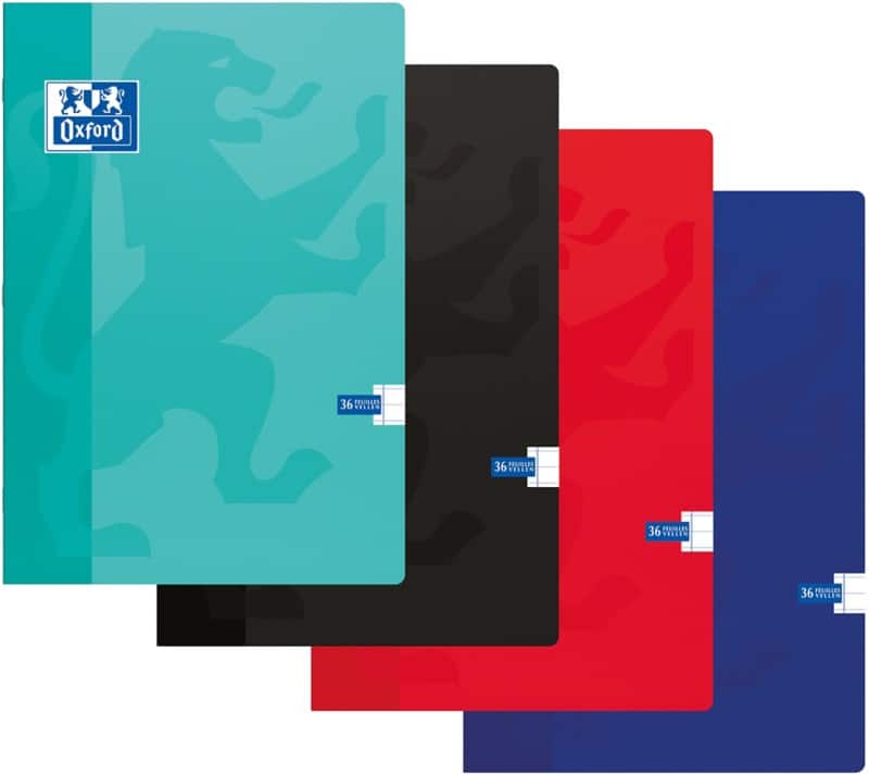 OXFORD Notitieboek A4 Gelinieerd Gebonden Kleurenassortiment 324209 36 Vellen