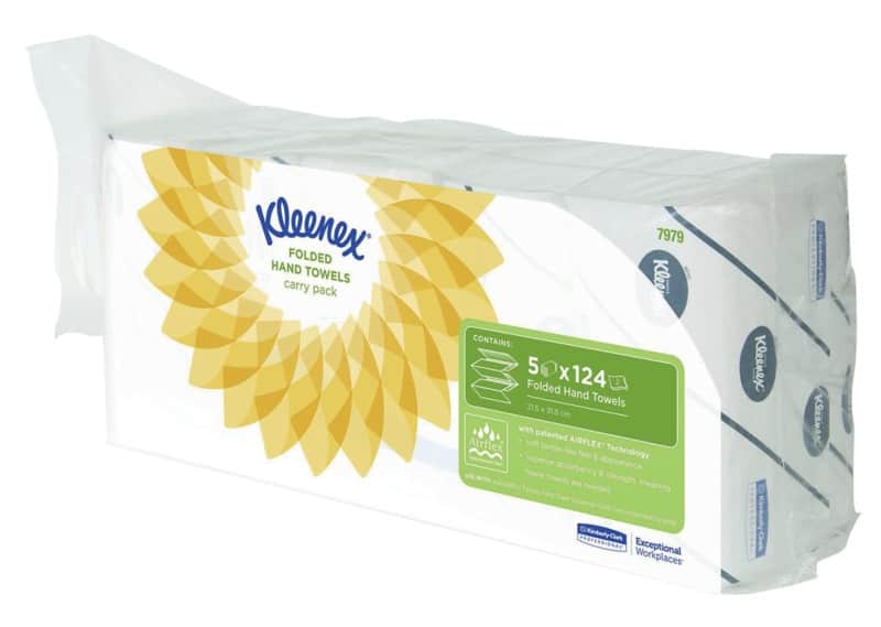 Kleenex Ultra Papieren handdoeken V-vouw Wit 2-laags K7979 5 Stuks à 124 Vellen