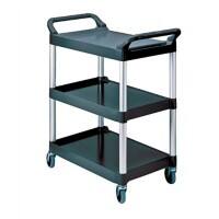 Rubbermaid Serveerwagen Aluminium Zwart 47,3 x 85,4 x 95,9 cm