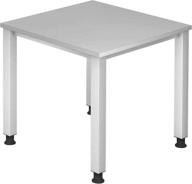 Bureau Hammerbacher Q Series VQS Hauteur ajustable Rectangulaire Gris 4 pieds métalliques 800 (L) x 800 (P) x 810 (H) mm Acier, Aggloméré