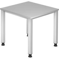 Bureau Hammerbacher Q Series VQS Hauteur ajustable Rectangulaire Gris 4 pieds métalliques 800 (L) x 800 (P) x 810 (H) mm Acier, Aggloméré