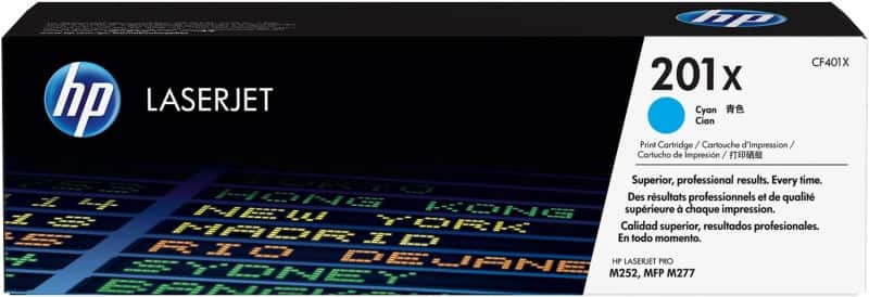 Toner HP 201X D'origine CF401X Cyan
