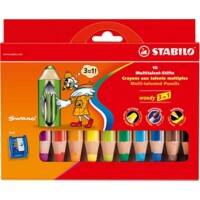 Crayons de couleur STABILO Woody 3-en-1 10