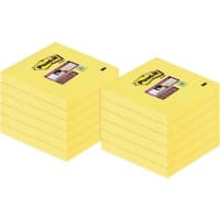 Post-it Super Sticky Notes 76 x 76 mm Canary Yellow Geel 24 Blokken van 90 Vellen Voordeelpak 12 + 12 GRATIS