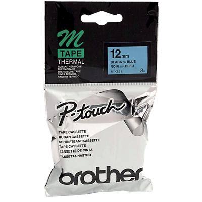 Ruban d'étiquettes Brother P-Touch MK531BZ Noir sur bleu