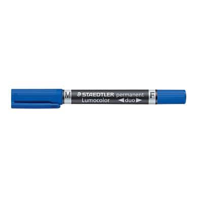 Marqueur Lumocolour duo 348 Marqueur Moyenne Ogive 0,6 -1,5 mm Bleu Rechargeable