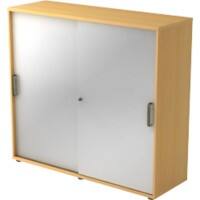 Armoire Hammerbacher Aggloméré 2 Étagères Verrouillable 1200 x 400 x 1100 mm Hêtre Argenté, brun