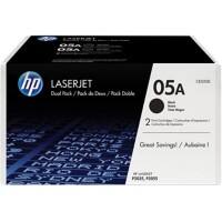 Toner HP 05A D'origine CE505D Noir Duopack 2 Unités