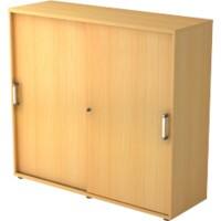 Armoire à portes coulissantes Hammerbacher Aggloméré 2 Étagères Verrouillable 1200 x 400 x 1100 mm Hêtre Brun