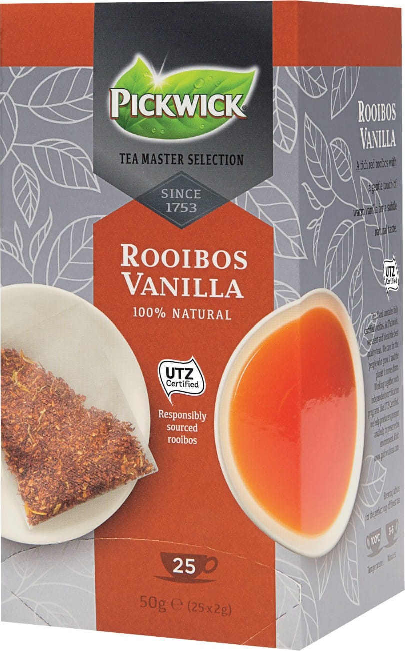 Thé Rooibos vanille Pickwick 25 Unités de 2 g