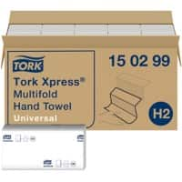 Essuie-mains Tork Universal 100% Recyclé H2 Pliage en M Blanc 2 épaisseurs 150299 20 Unités de 237 Feuilles