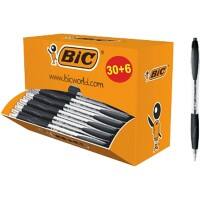 BIC Atlantis Classic balpen zwart Medium 0,4 mm navulbaar 36 stuks