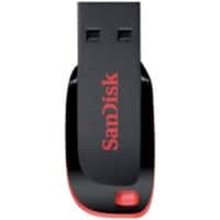 SanDisk USB 2.0 USB-stick Cruzer Blade 128 GB Zwart, rood