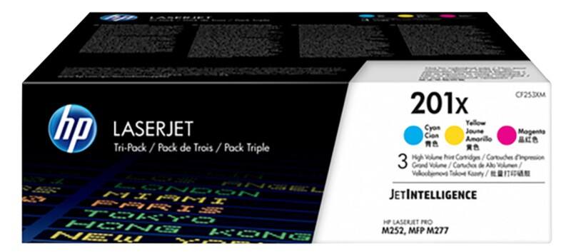 Toner HP 201X D'origine CF253XM Cyan, magenta, jaune 3 unités